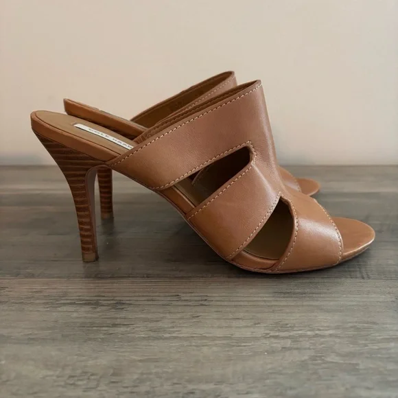 Cole Haan Phira Mule Heels Leather Open Toe Shoes Size 8 - Picture 4 of 14